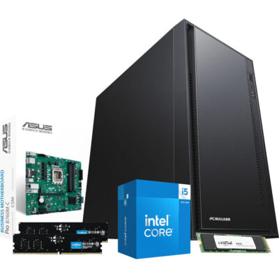 PCBuilder Intel i5-14400 OFFICE Master Windows 11 Desktop PC