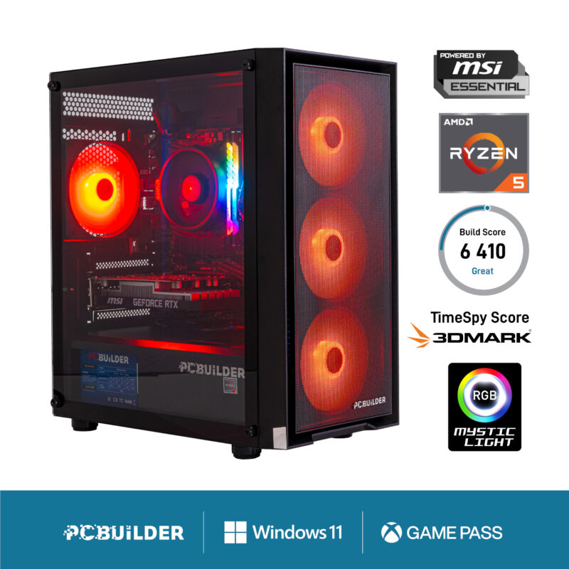 PCB_SCOUT_05_wr_01e PCBuilder Ryzen 5 5500 SCOUT Windows 11 Gaming PC