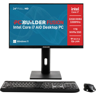 PCBuilder FUSION 24″ Intel Core i7-14700 Windows 11 AiO Desktop PC