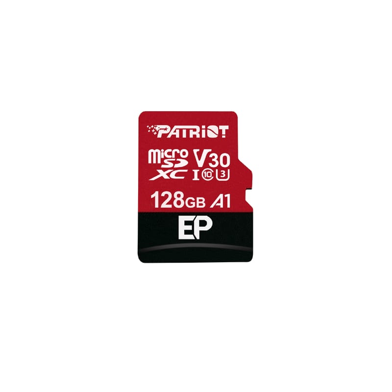Patriot EP V30 A1 128GB Micro SDXC Card + Adapter 1 Patriot EP V30 A1 128GB Micro SDXC Card + Adapter