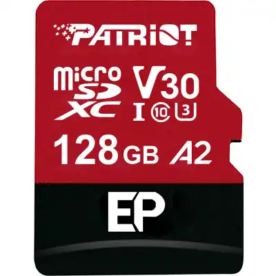 PEF128GEP32MCX_Patriot-EP-Series-128GB-MICRO-SDXC-V30-A2_wr_01 Patriot EP Series 128GB MICRO SDXC V30 A2 (w/o Adaptor)