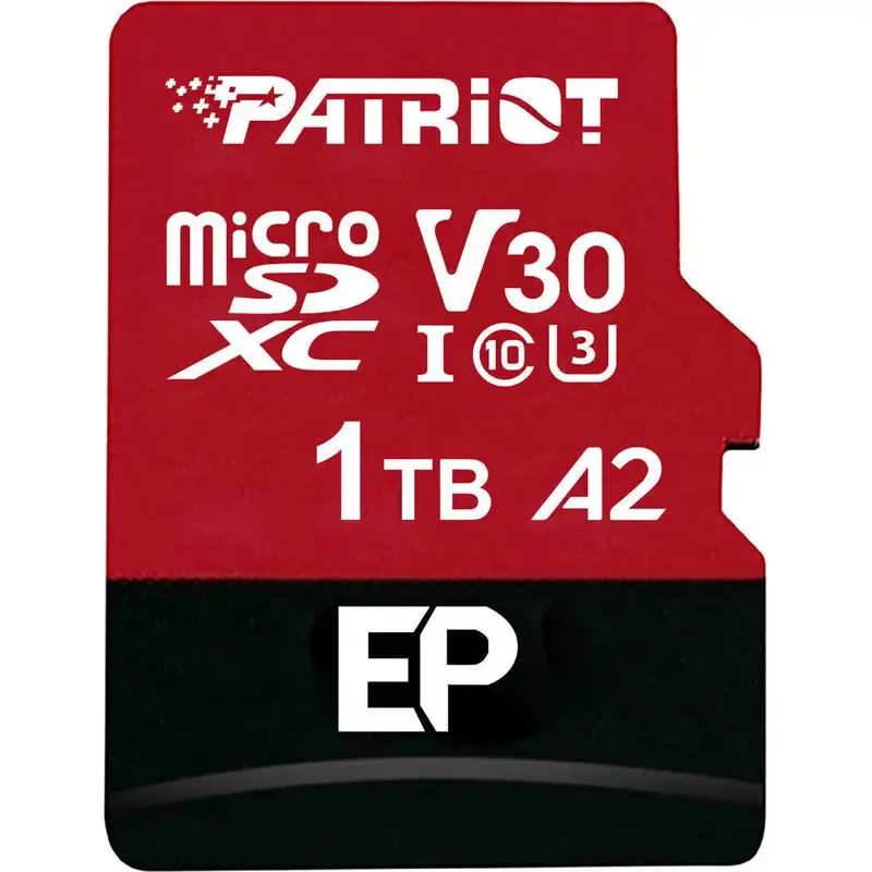 PEF1TBEP31MCX_Patriot-EP-Series-1TB-MICRO-SDXC-V30-A2_wr_01 Patriot EP Series 1TB MICRO SDXC V30 A2 (w/o Adaptor)
