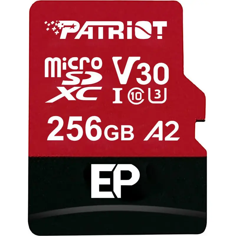 Patriot EP Series 256GB MICRO SDXC V30 A2 (w/o Adaptor)