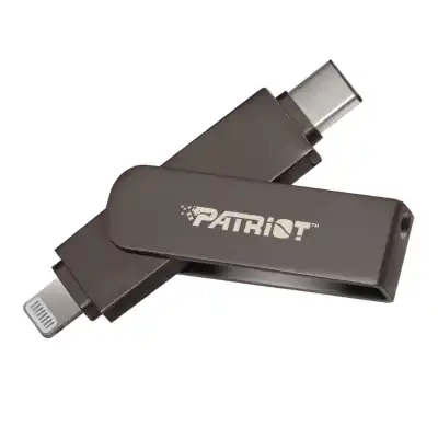 Patriot iLuxe Stick C 256GB USB 3.2 GEN 1 Type C + Lightning Flash Drive - Black (PI256GSKM30CL)