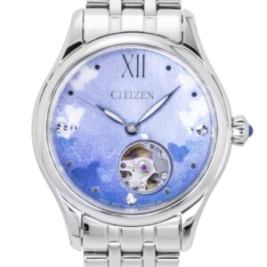Citizen Limited Edition Stainless Steel Open Heart Light Blue Dial Automatic PR1040-88N Women's Watch