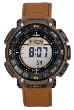 Casio Pro Trek Climber Line Digital Leather Strap Solar PRG-340L-5 100M Men's Watch