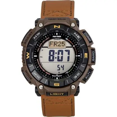 Casio Pro Trek Climber Line Digital Leather Strap Solar PRG-340L-5 100M Men's Watch