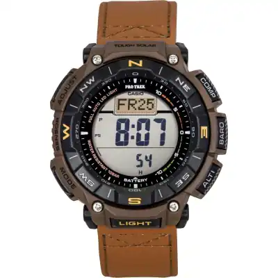 Casio Pro Trek Climber Line Digital Leather Strap Solar PRG-340L-5 100M Men's Watch