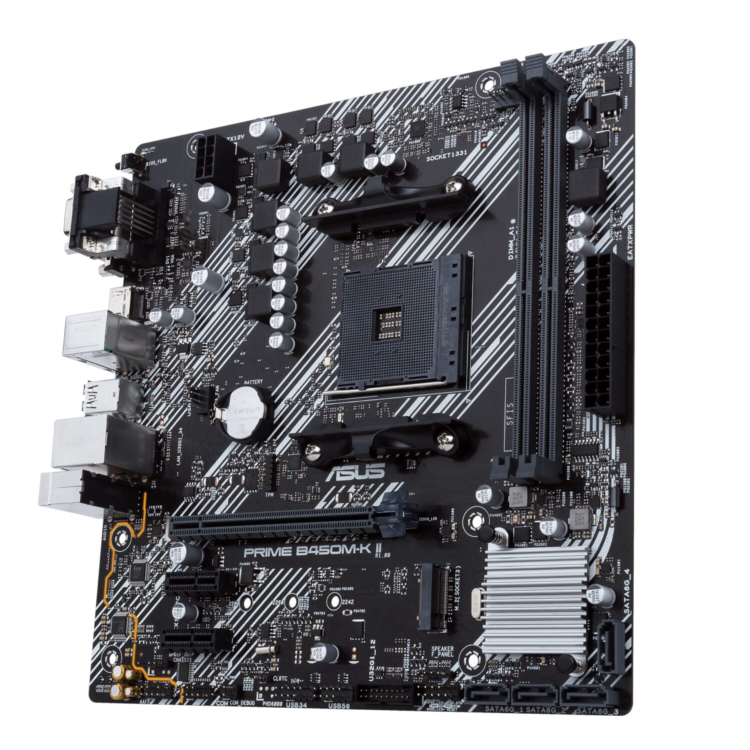 ASUS PRIME B450M-K II mATX Motherboard - AM4, DDR4, HDMI, M.2, USB3.2 3 ASUS PRIME B450M-K II mATX Motherboard - AM4, DDR4, HDMI, M.2, USB3.2 - Image 3