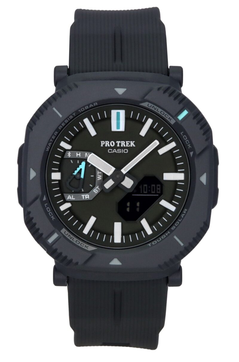 Casio Pro Trek Analog Digital Smartphone Link Resin Green Dial Tough Solar PRJ-B001-1 100M Men's Watch
