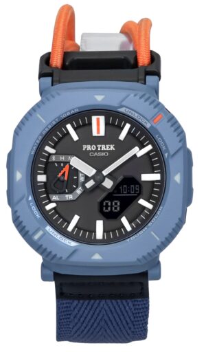 Casio Pro Trek Hiker Line Analog Digital Mobile Link Cloth Strap Grey Dial Tough Solar PRJ-B001B-2 100M Men's Watch
