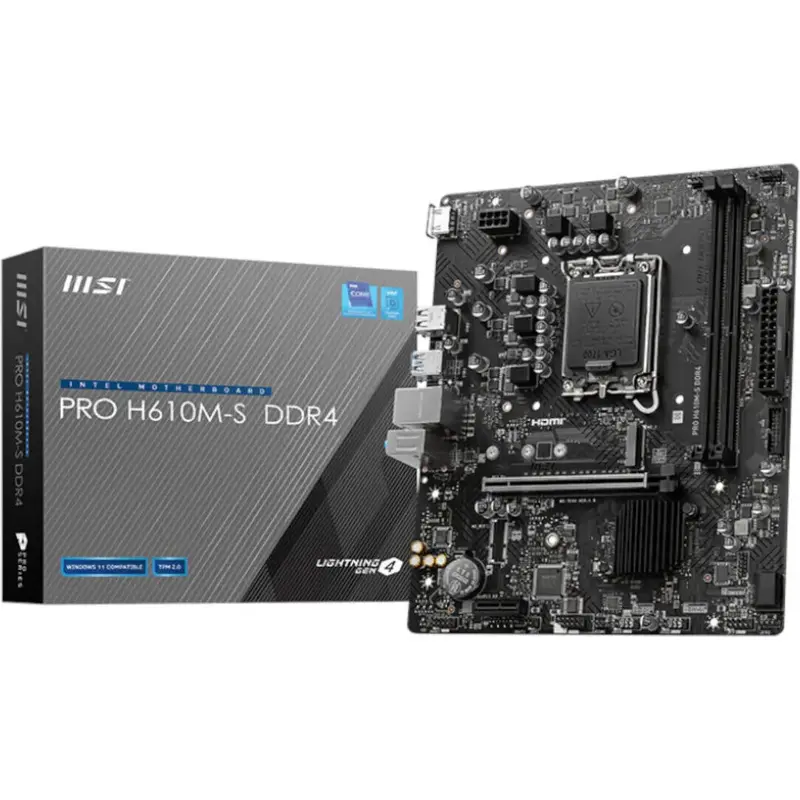 MSI H610M-S PRO LGA1700 M-ATX DDR4 Motherboard