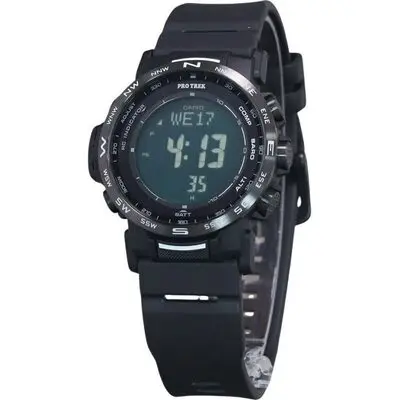 Casio Pro Trek Climber Digital Bio-Based Resin Strap Tough Solar PRW-35Y-1B 100M Men's Watch