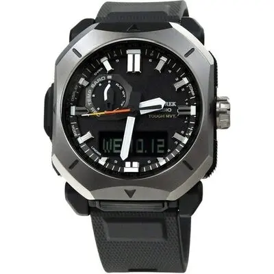 Casio ProTrek Analog Digital Black Bio Based Resin Grey Dial Tough Solar PRW-6900Y-1 100M Men's Watch