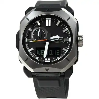 Casio ProTrek Analog Digital Black Bio Based Resin Grey Dial Tough Solar PRW-6900Y-1 100M Men's Watch