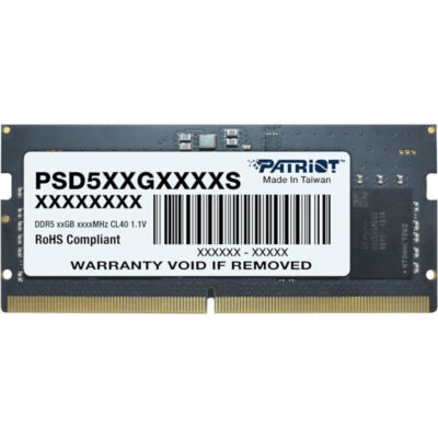 Patriot Signature Line DDR5 8GB 4800MHz Single Rank SODIMM Notebook Memory
