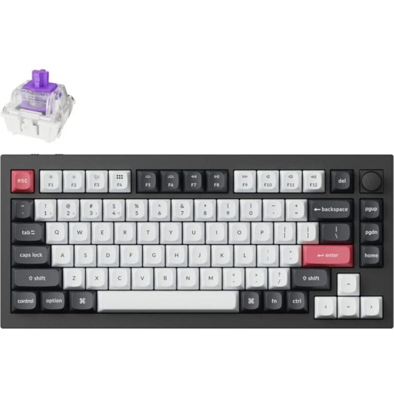 Keychron Q1H-M1 QMK Wireless Custom Keyboard - Black