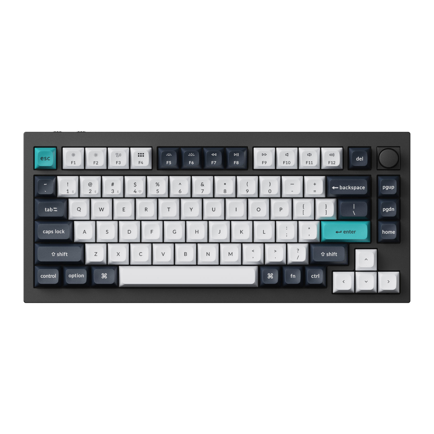 Keychron Q1 Max QMK/VIA RGB Wireless Custom Mechanical Keyboard (Gateron BANANA Switches) - Black - Image 2