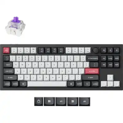 Keychron Q3 HE QMK 80% Wireless Custom Mechanical Keyboard (Nebula Switch) – Carbon Black (Q3H-M1)