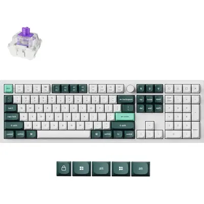 Keychron Q6 HE QMK Full-size Wireless Custom Mechanical Keyboard (Nebula Switch) – Shell White