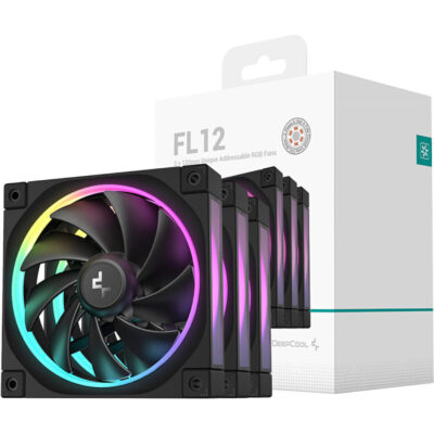 DeepCool FL12 3-in-1 ARGB 120mm Fan 3 Pack - Black