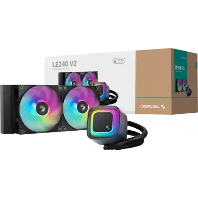 DeepCool LE240 V2 240mm ARGB AIO CPU Liquid Cooler - Black