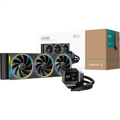 DeepCool LM360 ARGB 360mm AIO CPU Liquid Cooler - Black