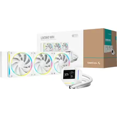 DeepCool LM360 ARGB 360mm AIO CPU Liquid Cooler - White