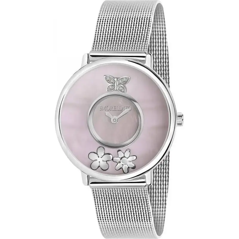 Morellato Pink Mother Of Pearl Stainless Steel Mesh Quartz R0153150501 Women's Watch