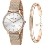 Morellato 1930 Just Time Rose Gold Silver Dial Quartz R0153161504 Women's Watch With Free Bracelet