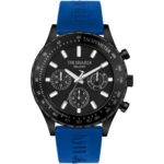 Trussardi T-Logo Tachymeter Black Dial Silicon Strap Quartz R2451148001 Men's Watch
