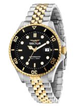 Sector 230 Two Tone Stainless Steel Black Dial Automatic R3223161015 100M Men's Watch