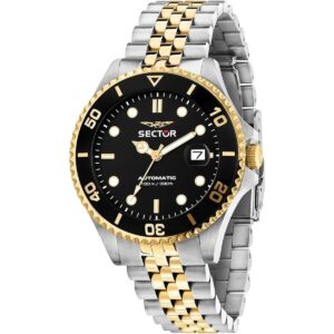 Sector 230 Two Tone Stainless Steel Black Dial Automatic R3223161015 100M Men's Watch