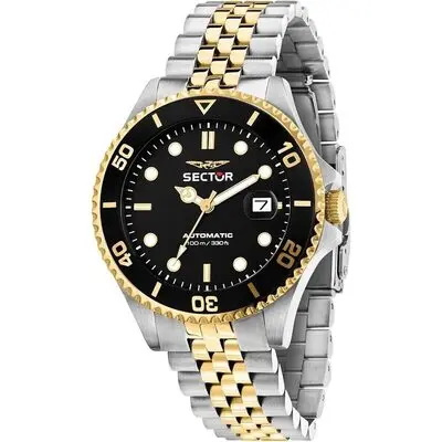 Sector 230 Two Tone Stainless Steel Black Dial Automatic R3223161015 100M Men's Watch