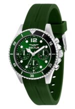Sector 230 Multifunction Silicone Strap Green Dial Quartz R3251161051 100M Men's Watch