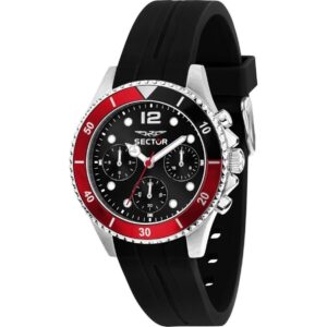 Sector 230 Multifunction Silicone Strap Black Dial Quartz R3251161053 100M Men's Watch