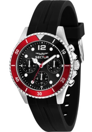 Sector 230 Multifunction Silicone Strap Black Dial Quartz R3251161053 100M Men's Watch