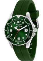 Sector 230 Silicone Strap Green Dial Quartz R3251161055 100M Men's Watch