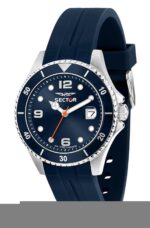 Sector 230 Silicone Strap Blue Dial Quartz R3251161056 100M Men's Watch
