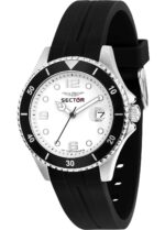Sector 230 Silicone Strap White Dial Quartz R3251161057 100M Men's Watch