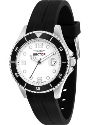 Sector 230 Silicone Strap White Dial Quartz R3251161057 100M Men's Watch