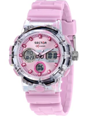 Sector Ex-46 Silicone Strap Purple Dial Quartz R3251242501 Women's Watch
