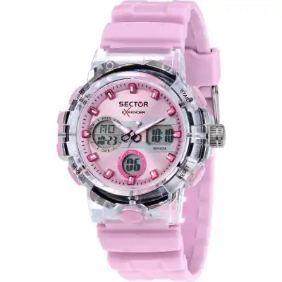 Sector Ex-46 Silicone Strap Purple Dial Quartz R3251242501 Women's Watch