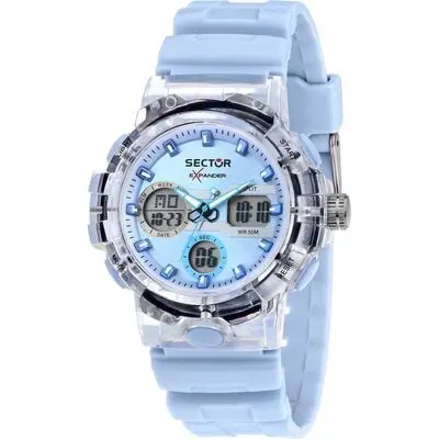 Sector Ex-46 Silicone Strap Blue Dial Quartz R3251242503 Men's Watch