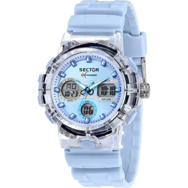 Sector Ex-46 Silicone Strap Blue Dial Quartz R3251242503 Men's Watch