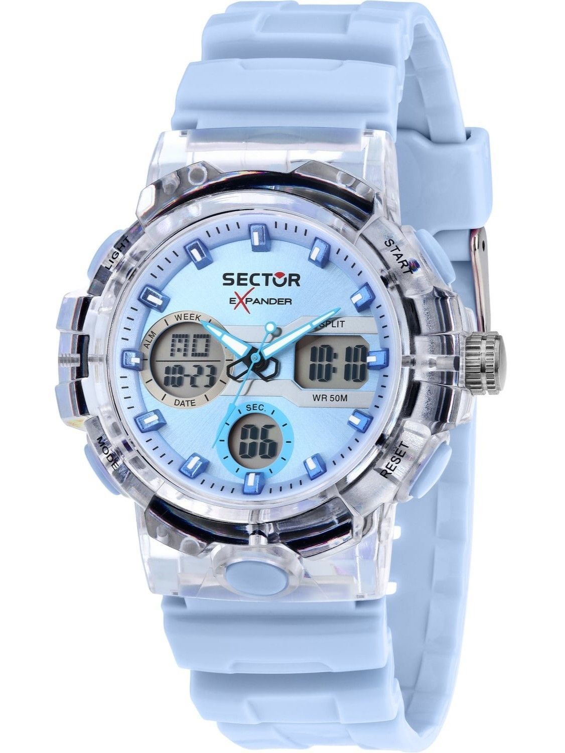 Sector Ex-46 Silicone Strap Blue Dial Quartz R3251242503 Men's Watch