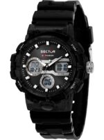 Sector Ex-46 Silicone Strap Black Dial Quartz R3251242505 Men's Watch