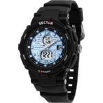 Sector Ex-09 Silicone Strap Blue Dial Quartz R3251296001 Men's Watch