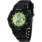 Sector Ex-09 Silicone Strap Green Dial Quartz R3251296002 Men's Watch