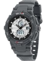 Sector Ex-09 Silicone Strap Silver Dial Quartz R3251296003 Men's Watch